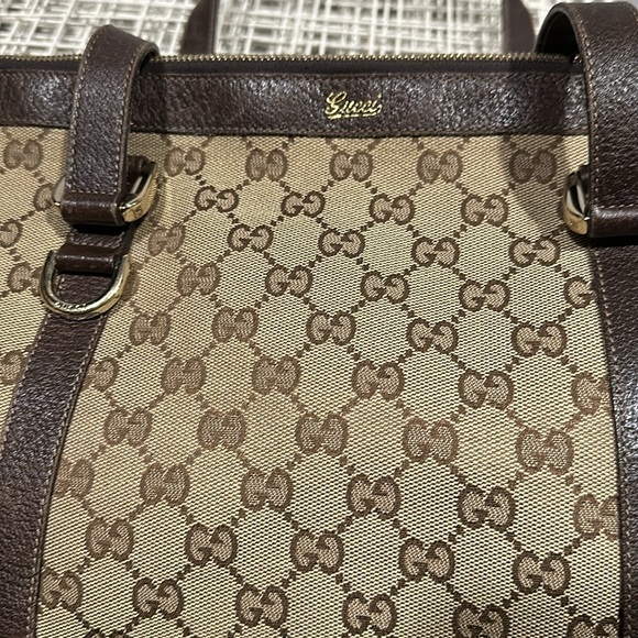 Gucci Abbey GG brown shoulder canvas bag! - Picture 3 of 17